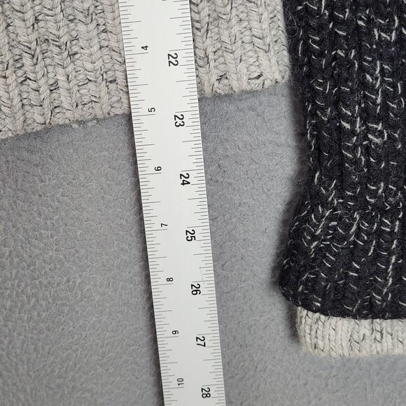 Sarah Spencer Sweater Womens Medium Gray Mock Neck Angora Marled Chunky Knit - Picture 4 of 14